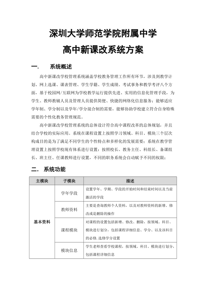 高中新课改学校管理系统.docx_第1页