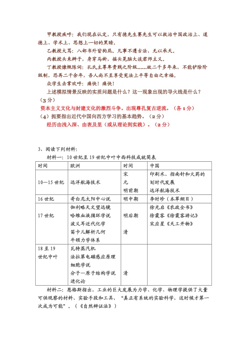 高二历史班期末复习资料主观题训练.doc_第2页