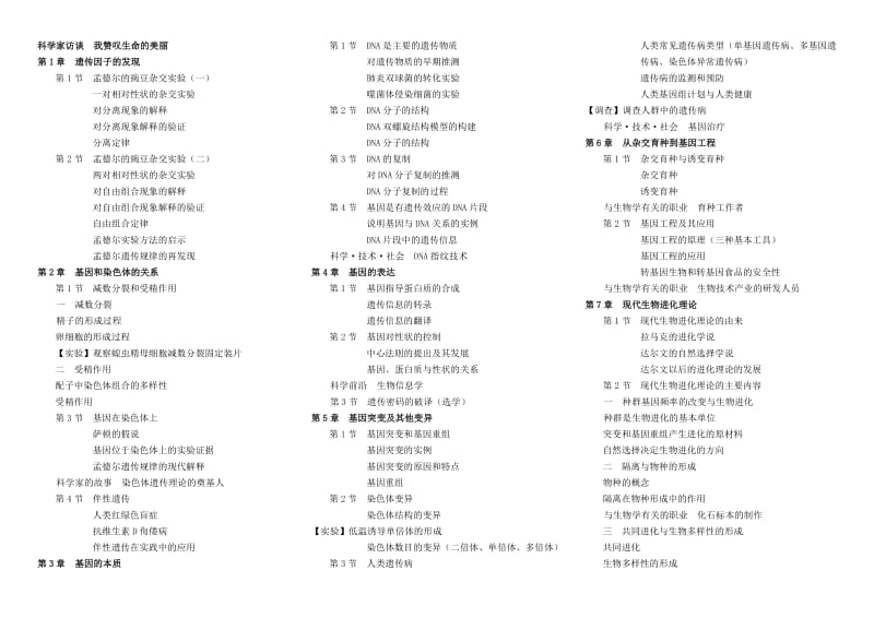 高中生物必修知识章节列表.docx_第3页