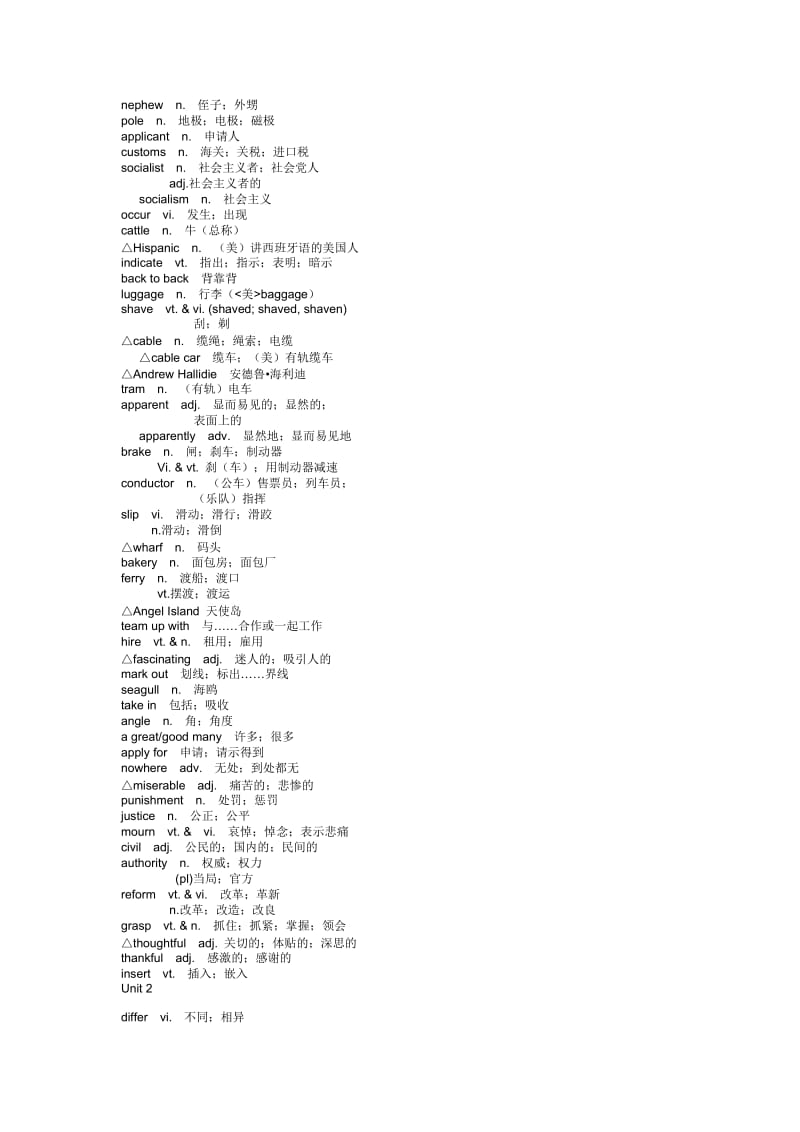 高中人教版英语选修8单词表(0财富值).doc_第2页