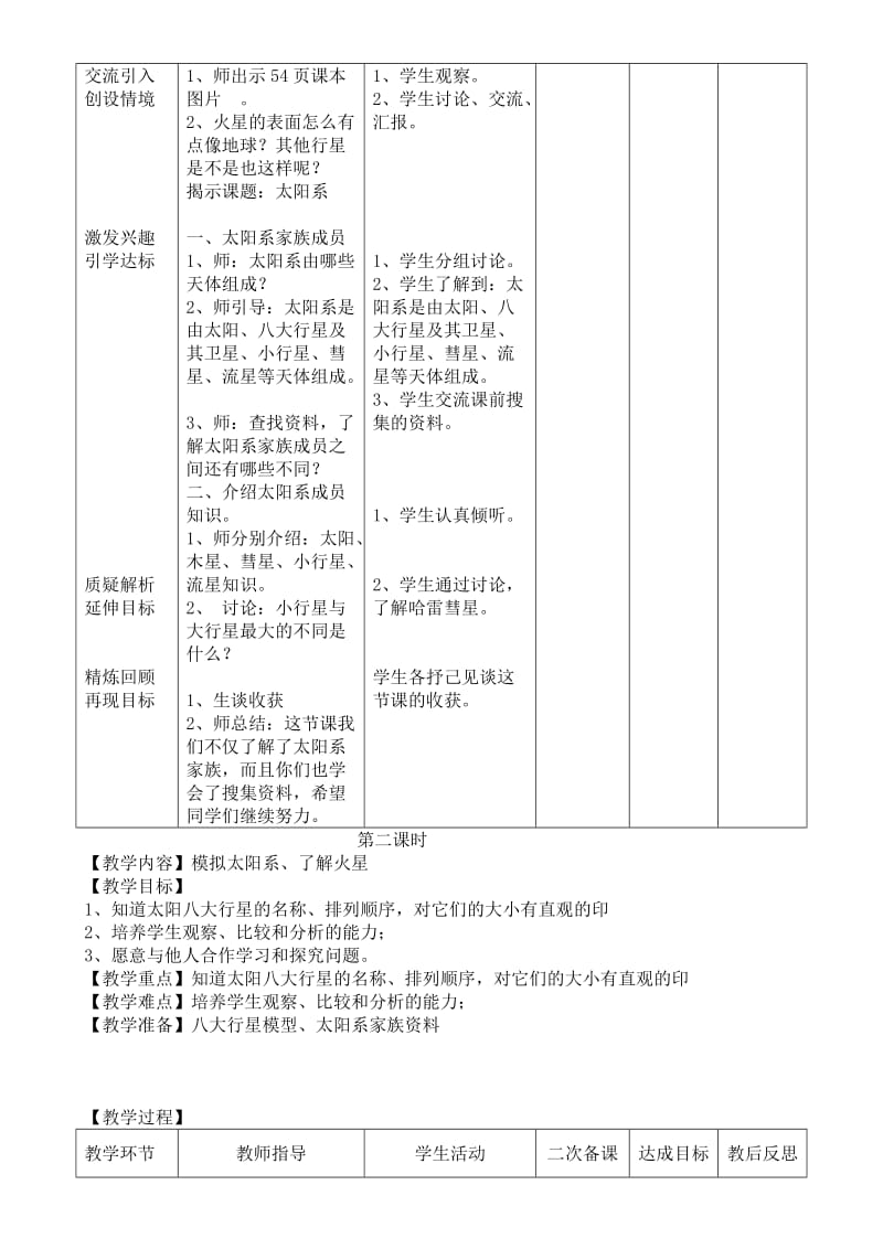 六年级科学下册《太阳系》教学设计.doc_第2页