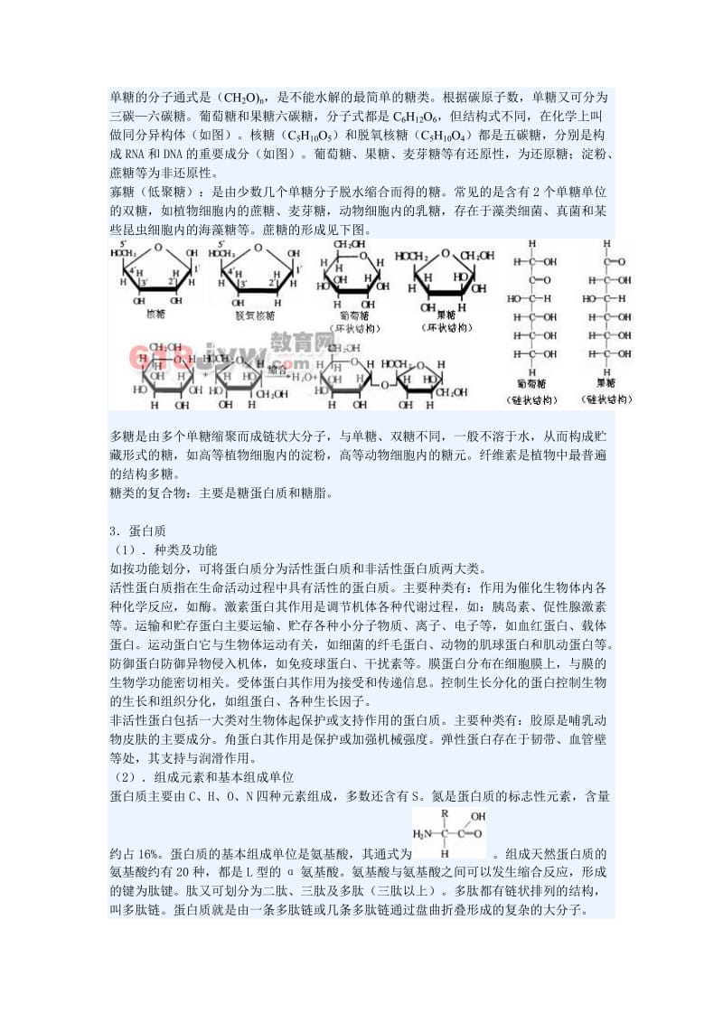 高中生物竞赛专题复习1生命的物质基础.doc_第3页