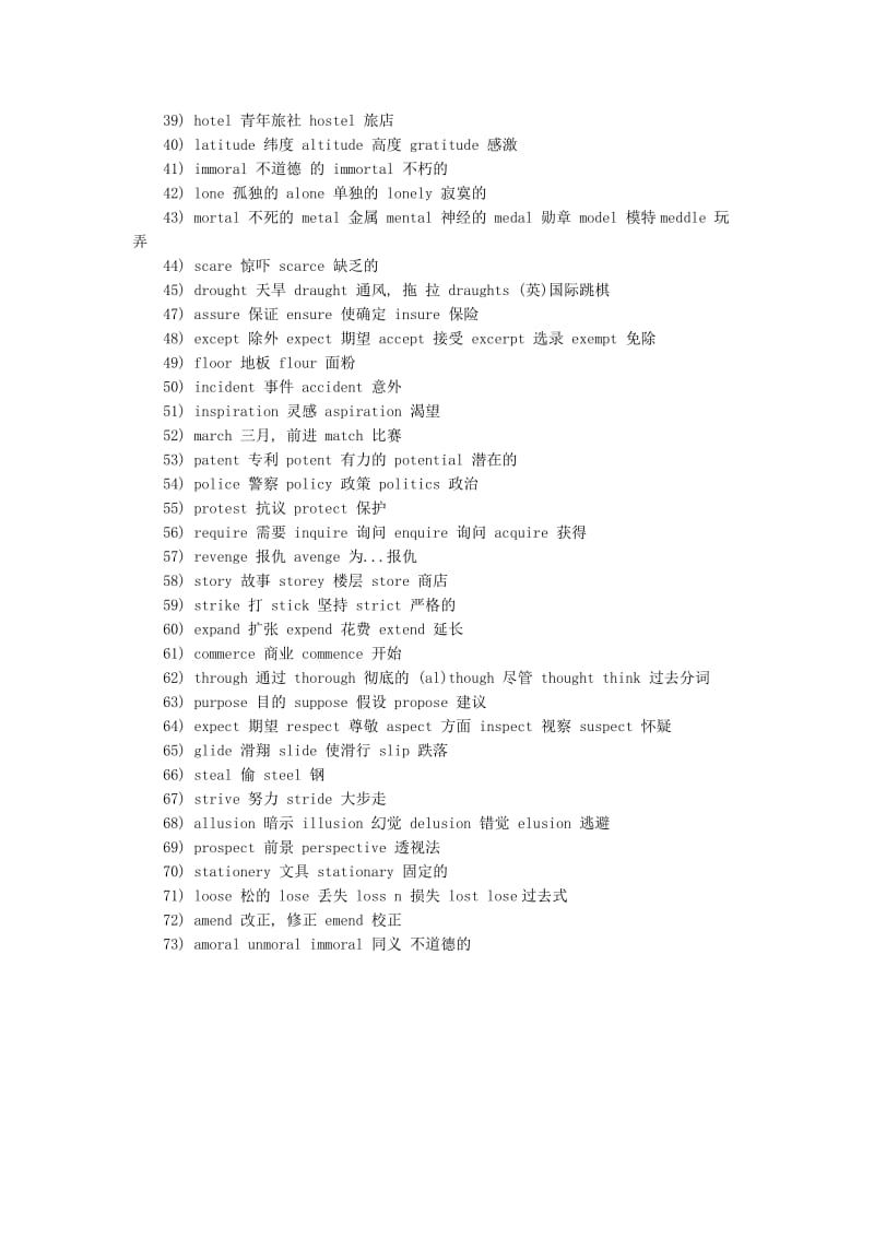 高三英语重要知识点：73组易拼错单词.doc_第2页