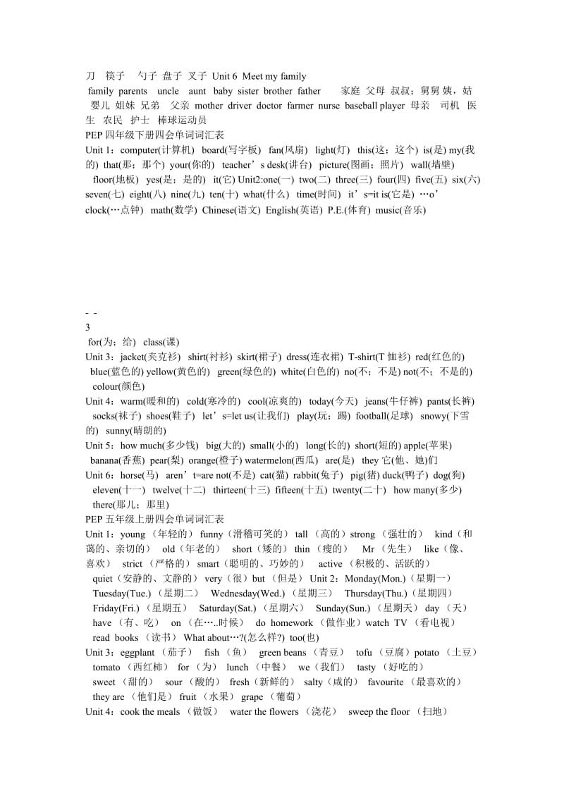 三到六年级英语词语复习资料.doc_第2页