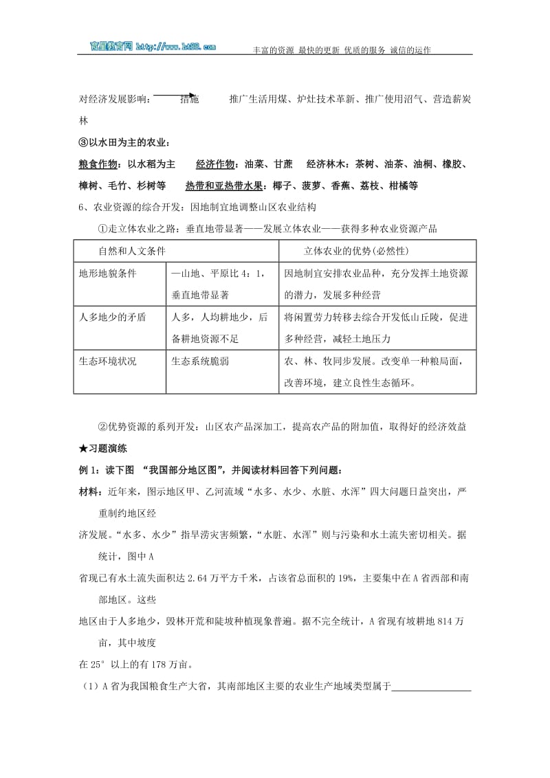 高三地理专题复习南方低山丘陵区.doc_第2页