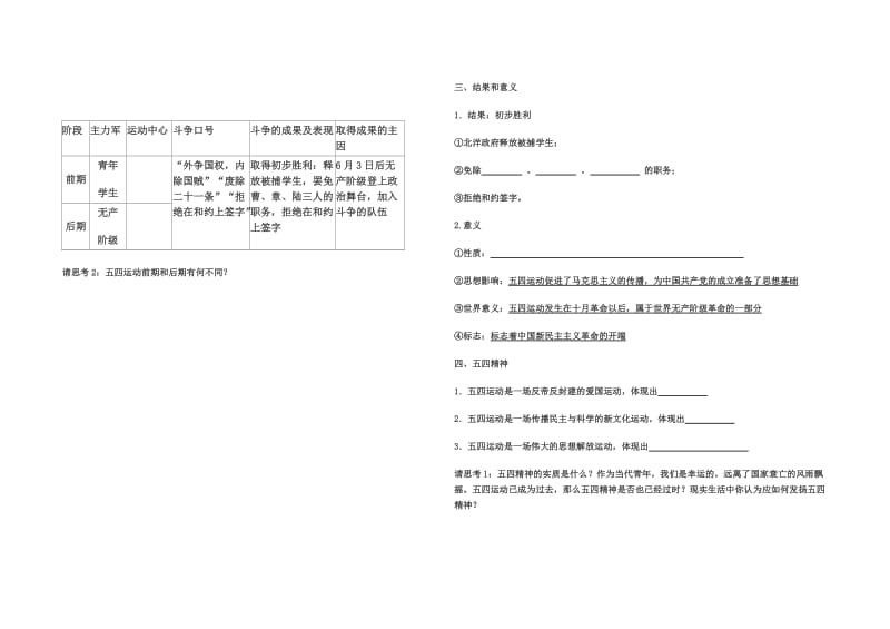 高中历史必修一第61课五四爱国运动.doc_第2页