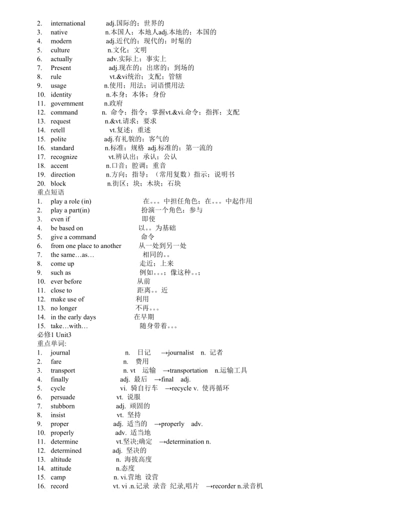 高考英语必修1-选修8词组词汇.doc_第2页