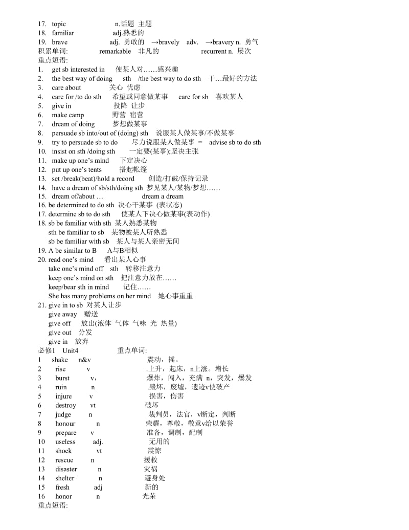 高考英语必修1-选修8词组词汇.doc_第3页