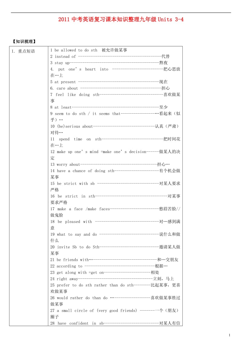 2011中考英语复习课本知识整理九年级Units.doc_第1页