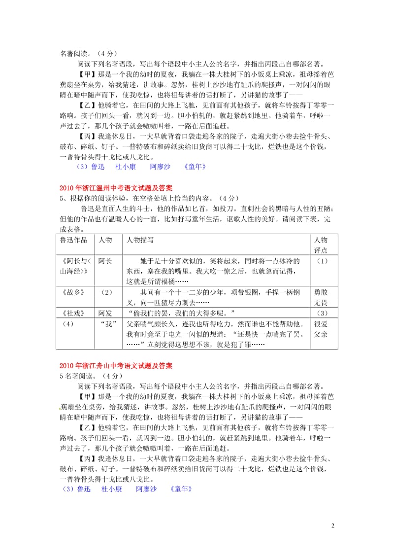 2010年中考语文试题汇编名著阅读.doc_第2页