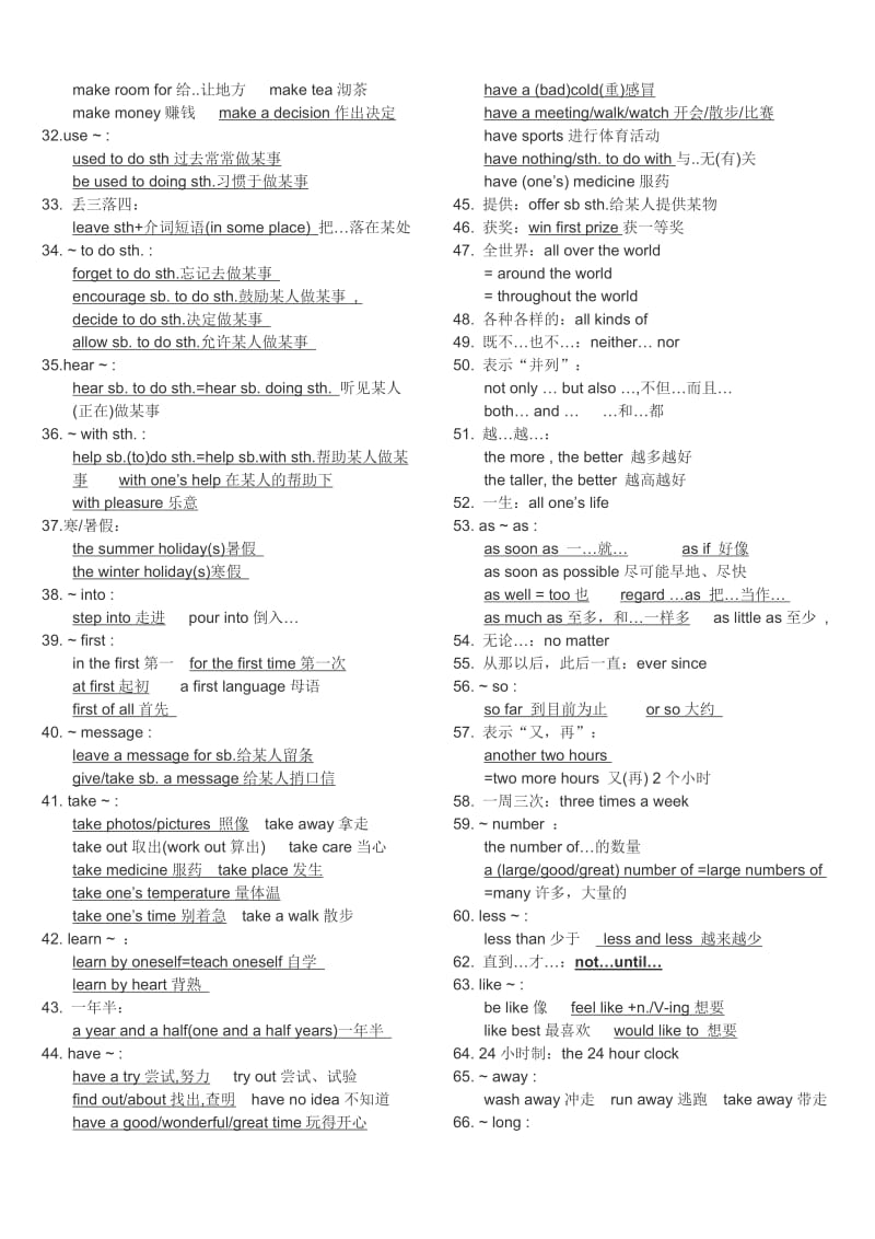 2011中考英语100条重点短语.doc_第3页