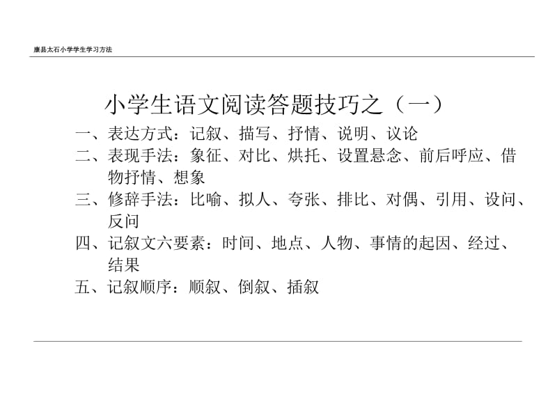 康县太石小学学生学习方法.doc_第1页