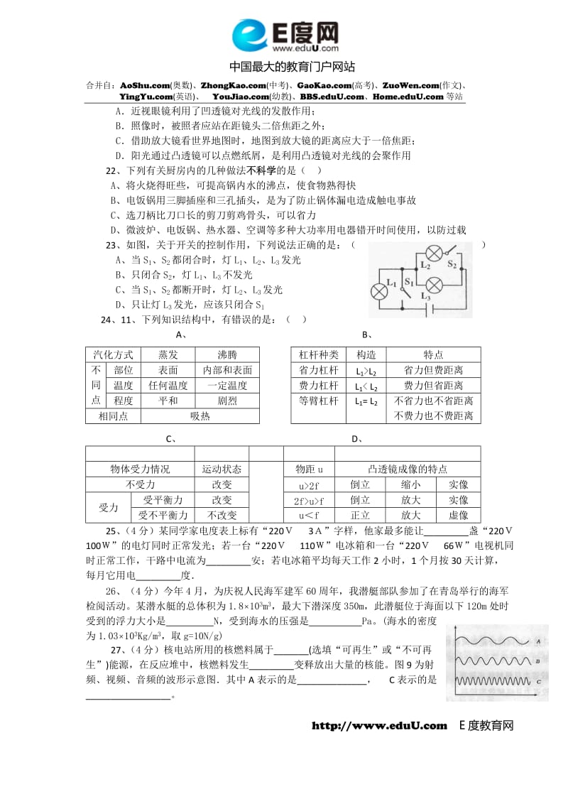 2010年黄石中考物理试题及答案.doc_第2页