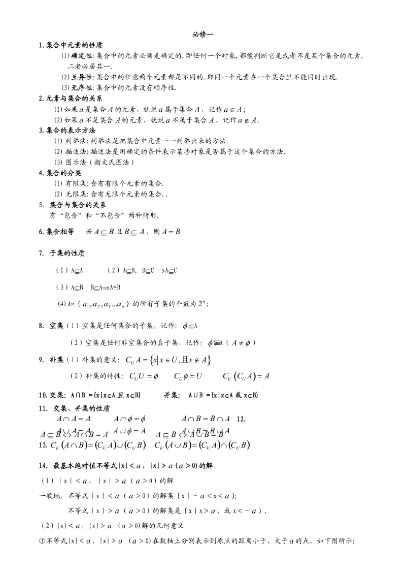 高一数学必修一必修二概念.doc_第1页