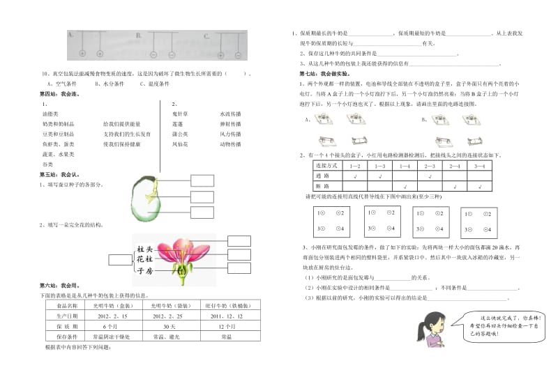 科学四年级下册期末试卷.doc_第2页