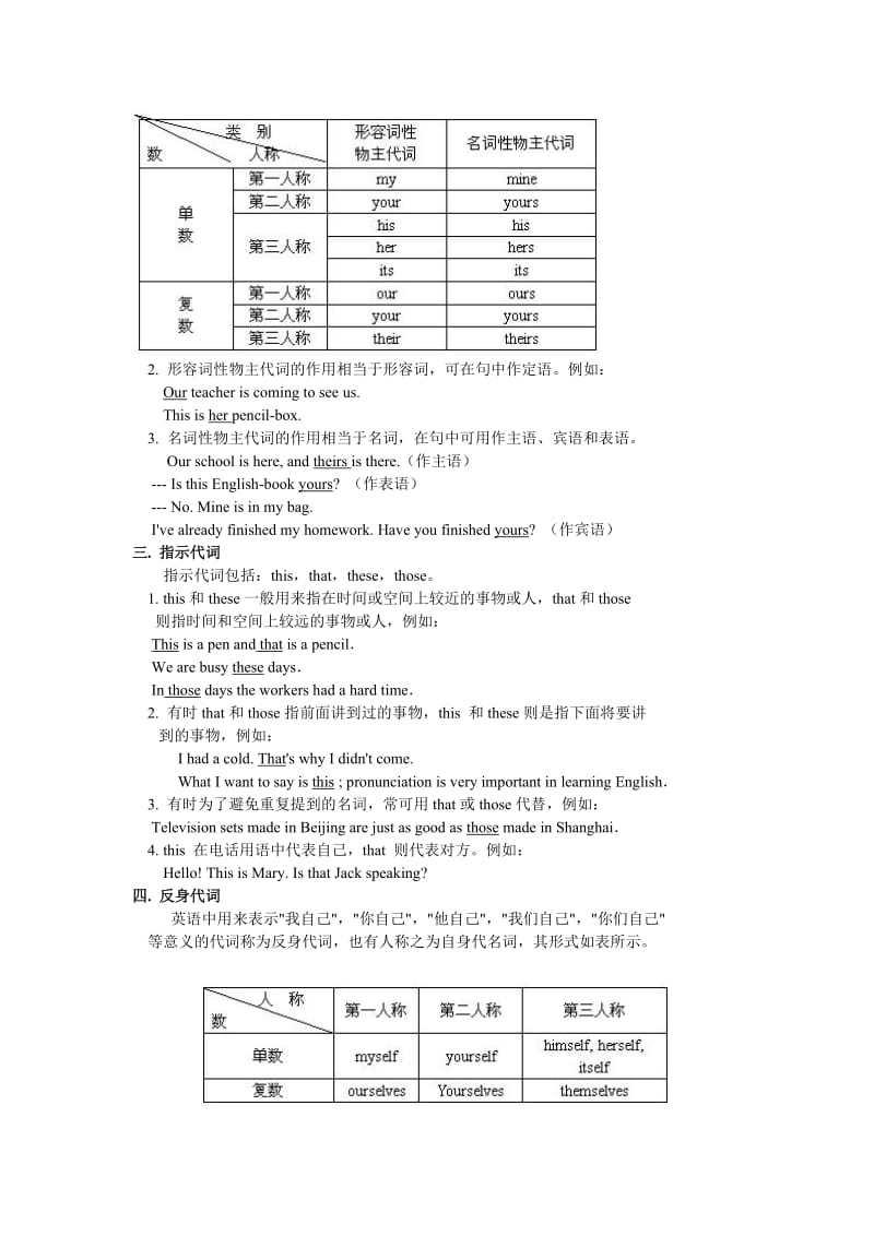 2011中考英语专题复习五：代词考点讲解和训练.doc_第2页