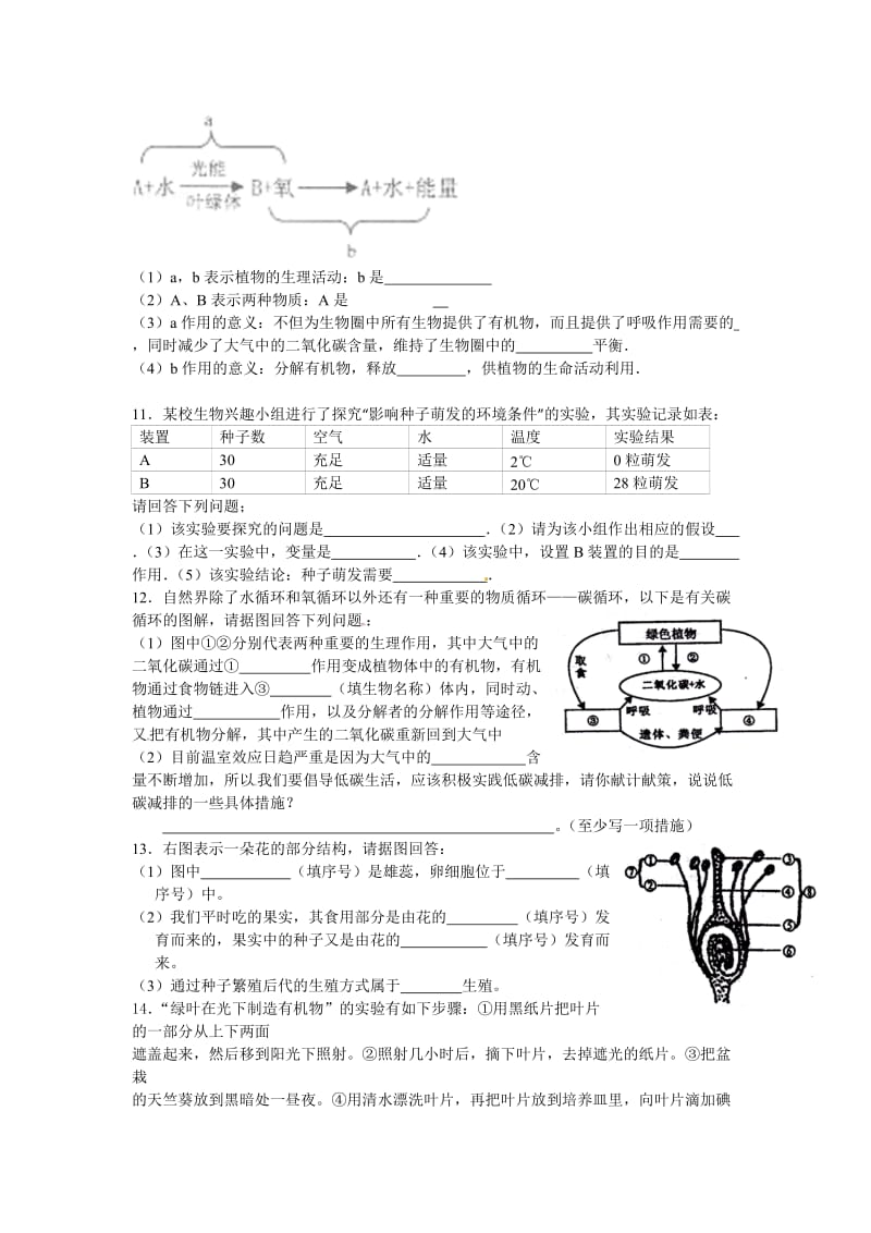 七年级生物第三单元题目.doc_第2页