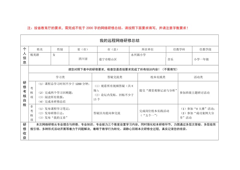 2013年四川国培研修总结模版.doc_第1页