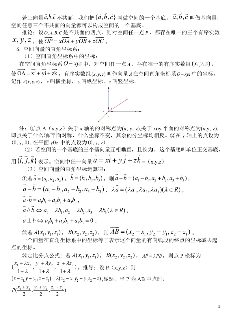 空间向量与立体几何知识点归纳总结.doc_第2页