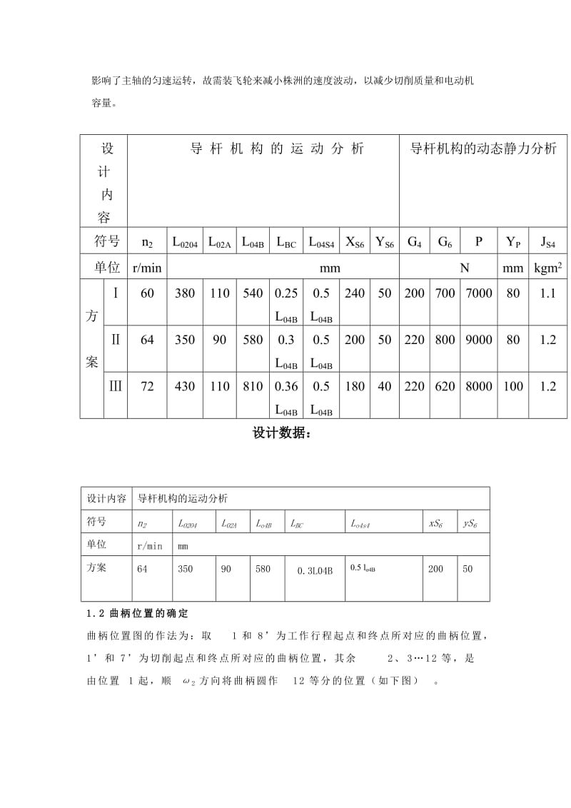 牛头刨床机械原理课程设计3点和5点.doc_第3页