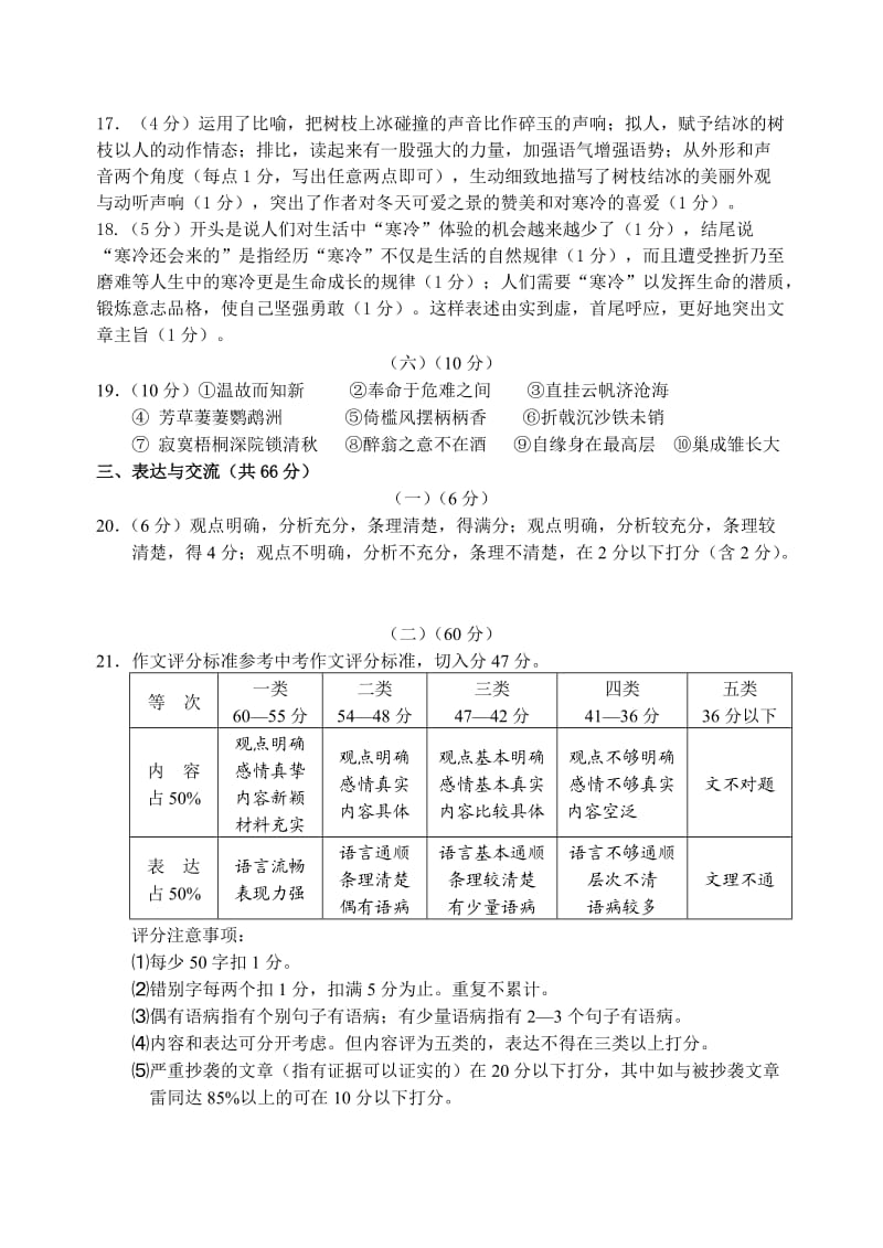 2015年无锡北塘区初三语文二模答案.doc_第2页