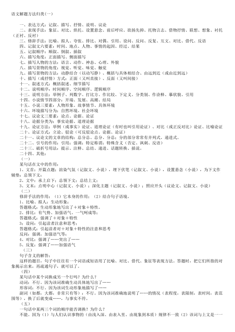 2013年中考语文阅读解题方法归类总结.doc_第1页