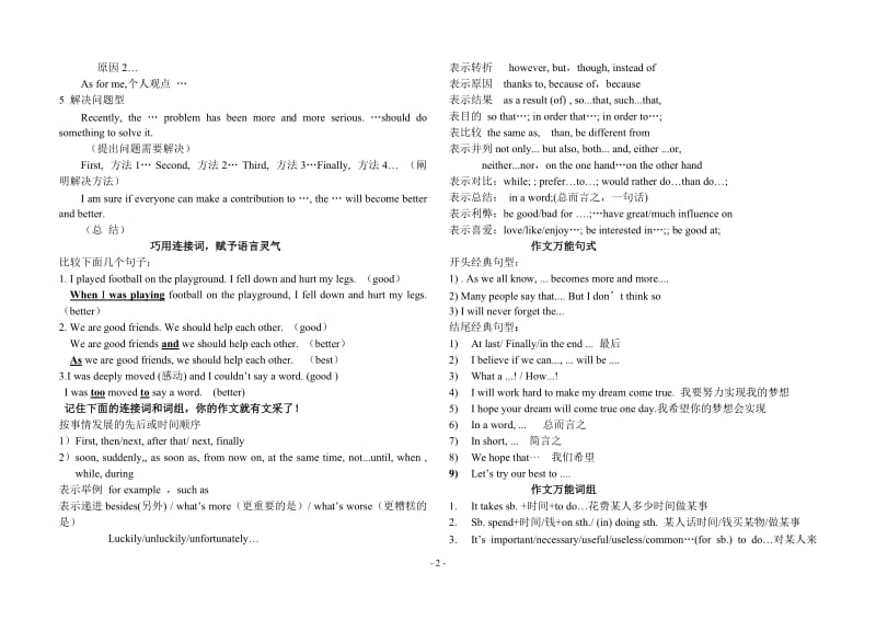 2014中考英语书面表达复习学案.doc_第2页