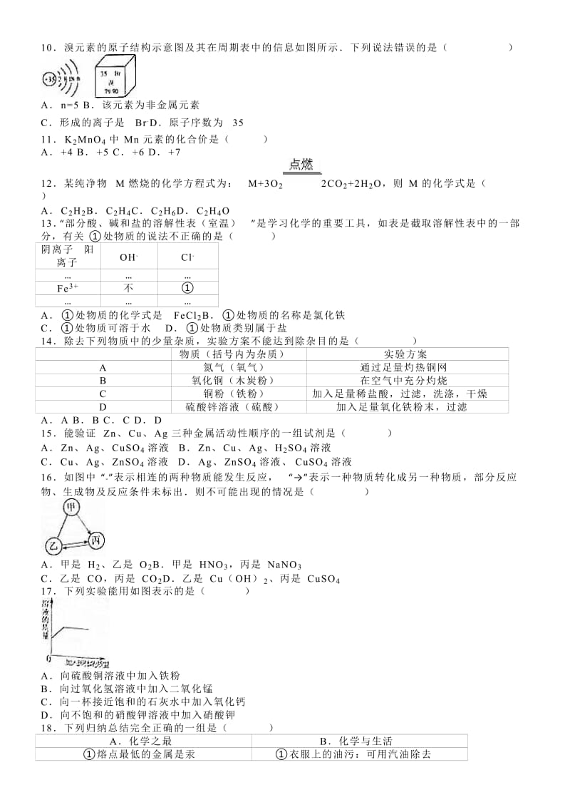 2016年湖北省宜昌市中考化学试卷(word版解析版).doc_第2页