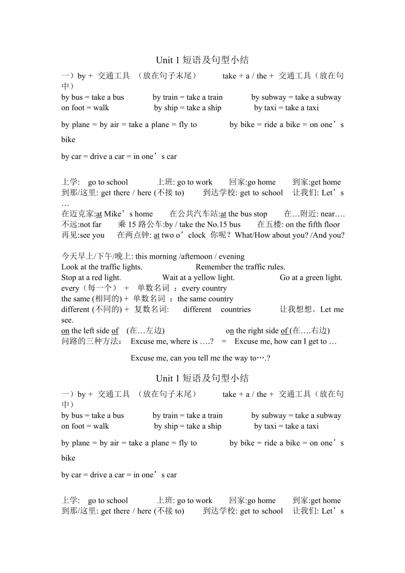 2013六上Unit1-6重点句型及短语小结.doc_第1页