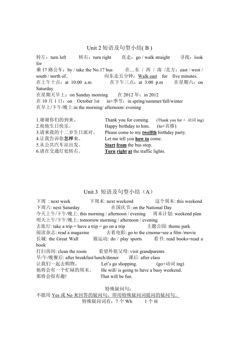 2013六上Unit1-6重点句型及短语小结.doc_第3页