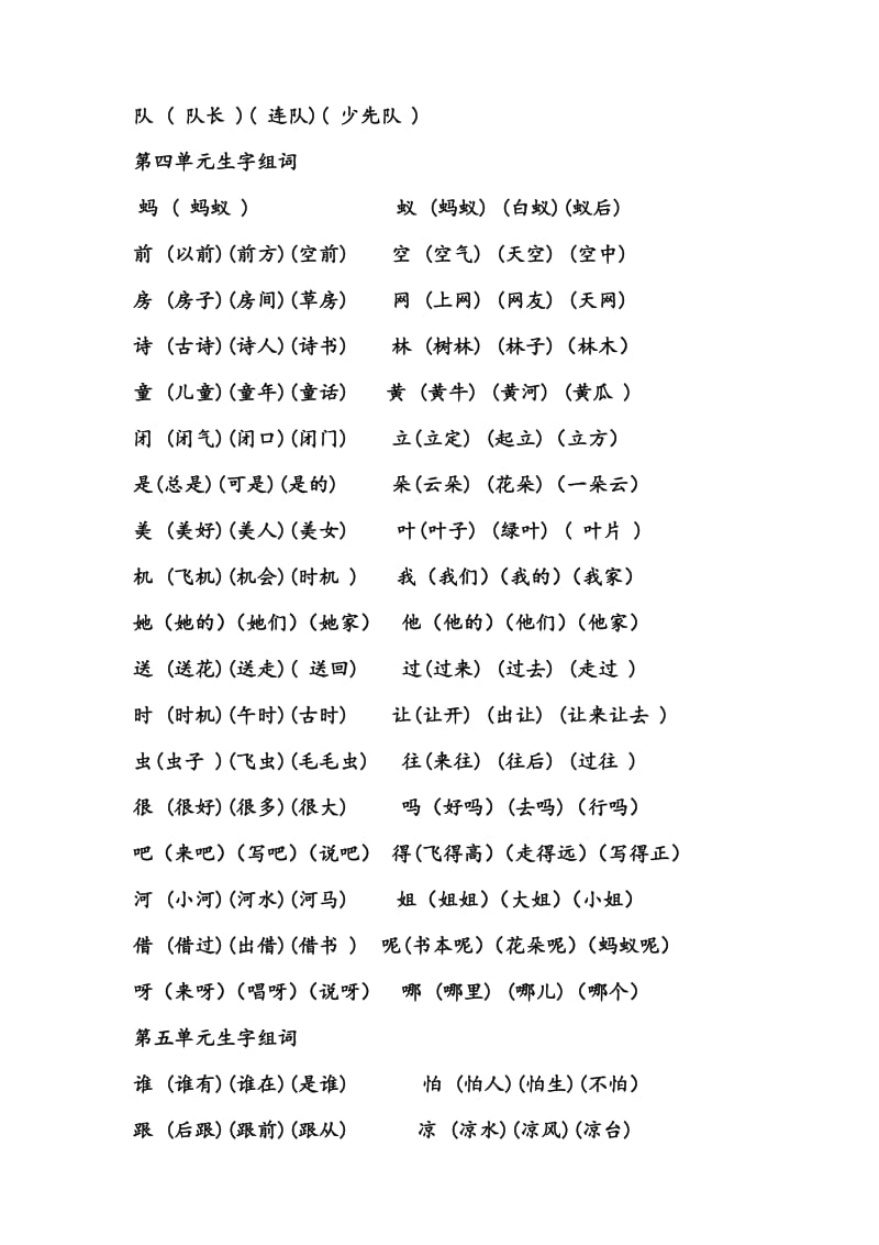 一年级下册语文生字表组词(一).doc_第3页