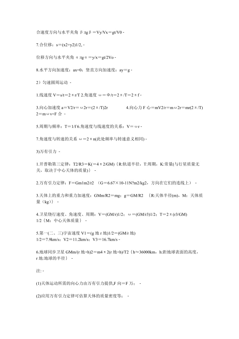 高中阶段物理公式总结.doc_第2页