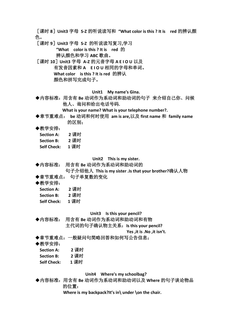 2015-2016学年度上七年级英语课程纲要.doc_第2页