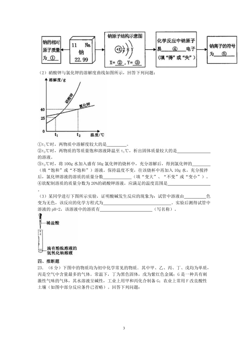 2015年化学中考复习二轮专项练习-物质的构成和分类(8页,答案有解析).doc_第3页