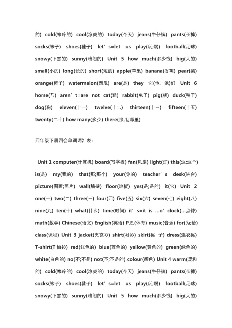 小学三至六年级英语单词分类.doc_第3页