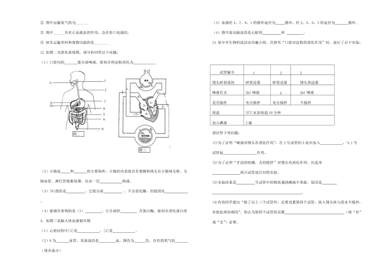 2014年春七年级生物月考试卷(一).doc_第2页