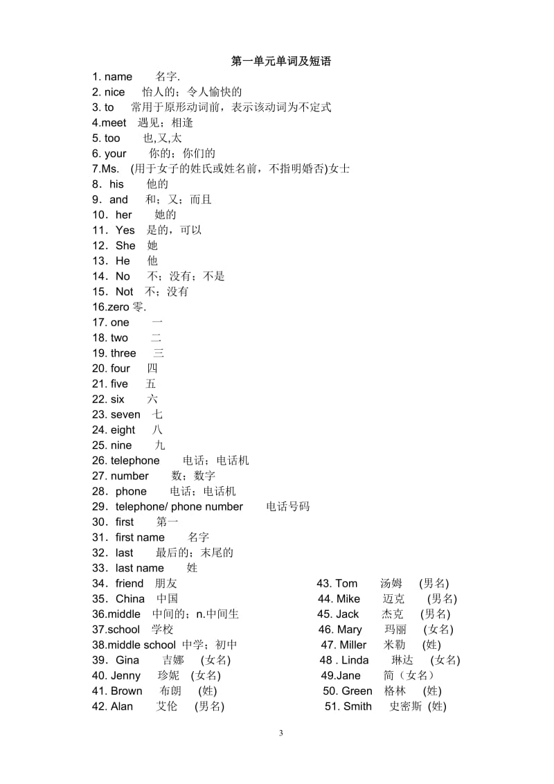 七年级英语单词全StarterUnit.doc_第3页