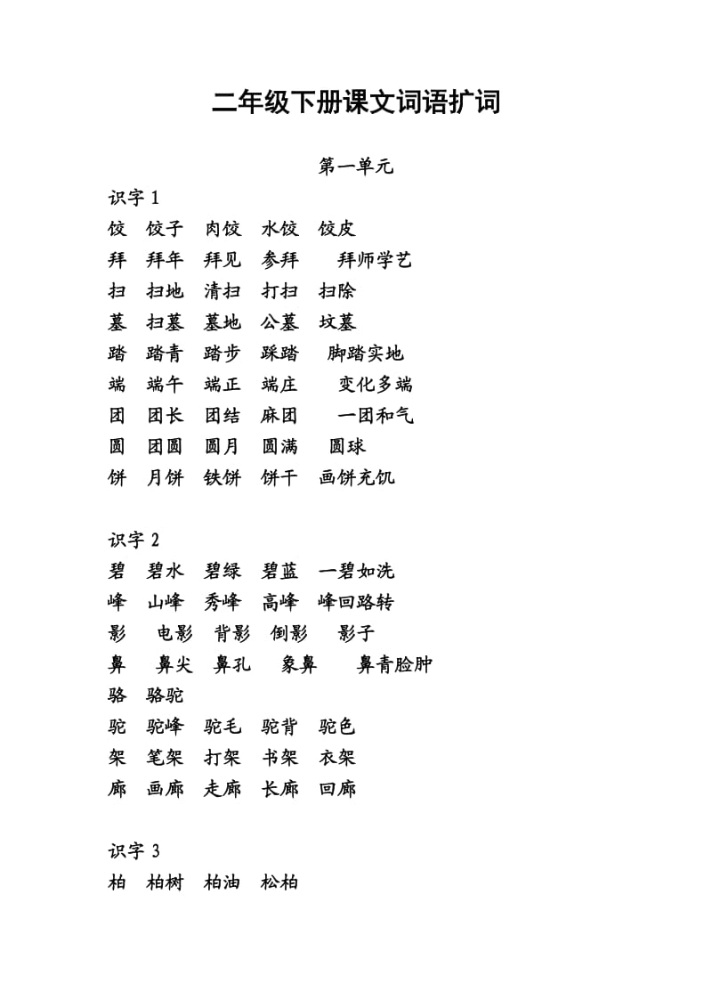 二年级下册生字扩词.doc_第1页