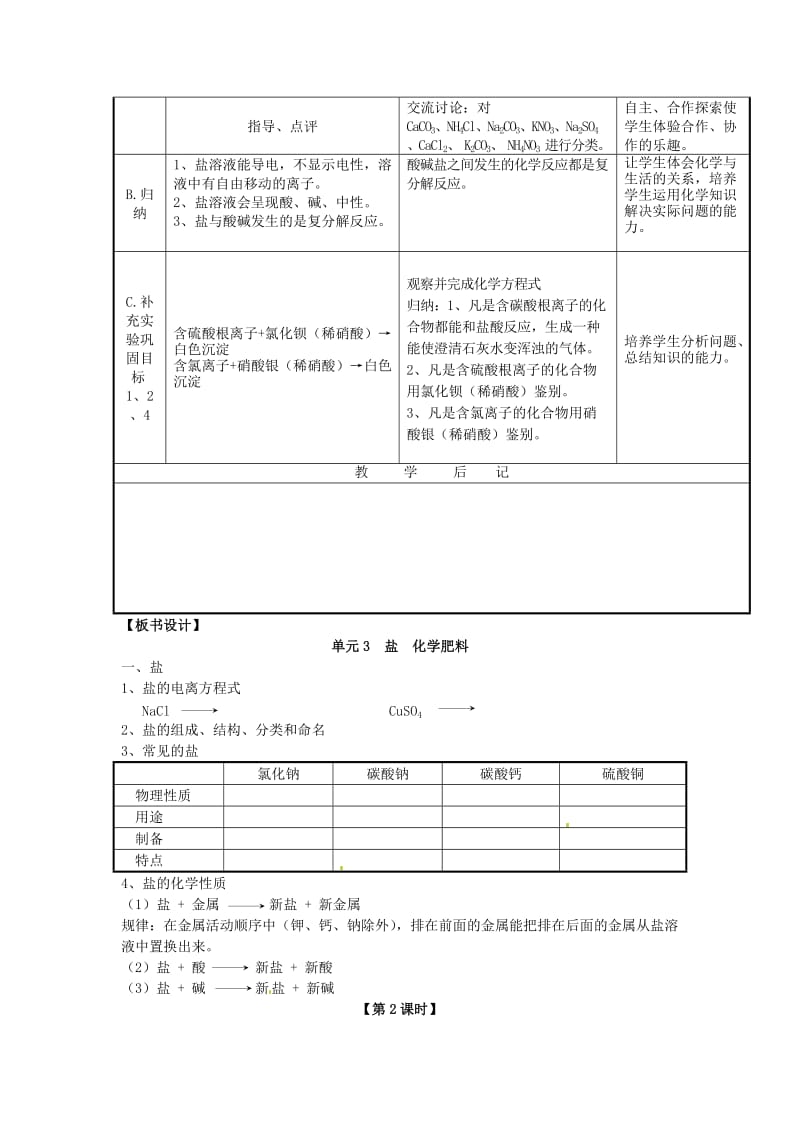 中考化学专题复习化学肥料教案湘教版.doc_第2页