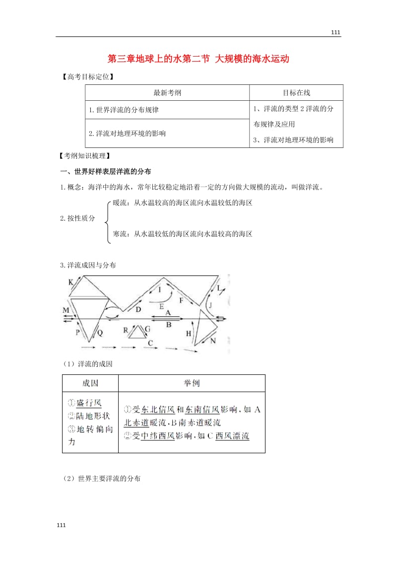 高一地理必修1《大规模的海水运动》学案7 新人教版_第1页