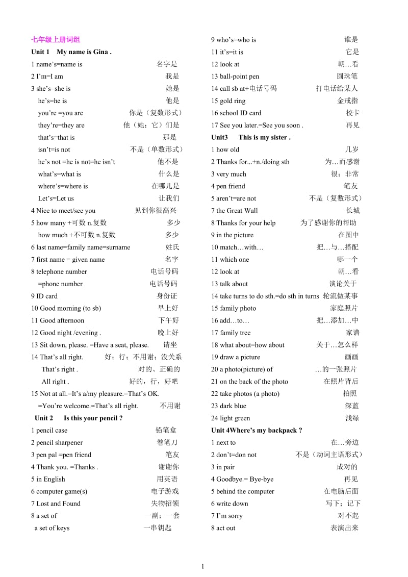 初中英语七九年级短语总结.doc_第1页