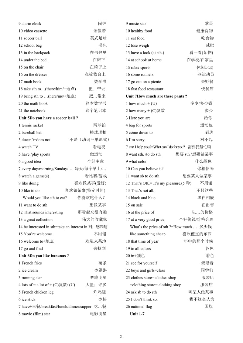 初中英语七九年级短语总结.doc_第2页