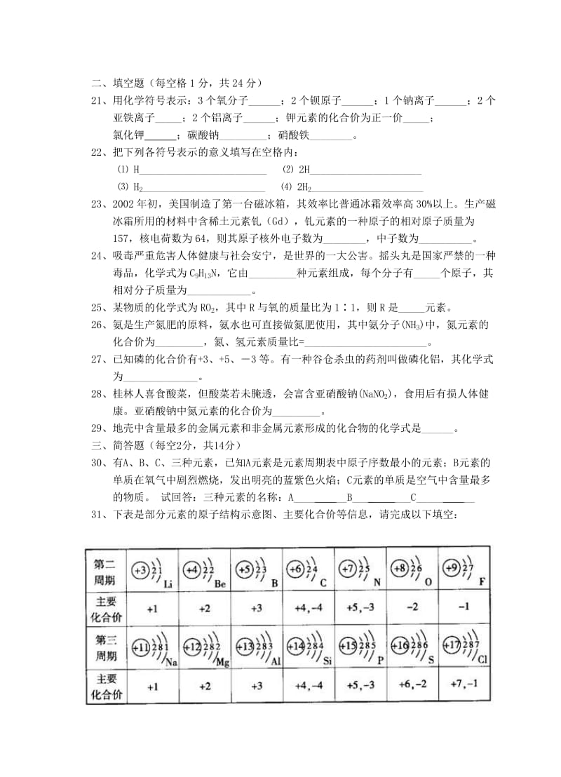 2012年化学中考第四单元《物质构成的奥秘》复习试卷.doc_第3页