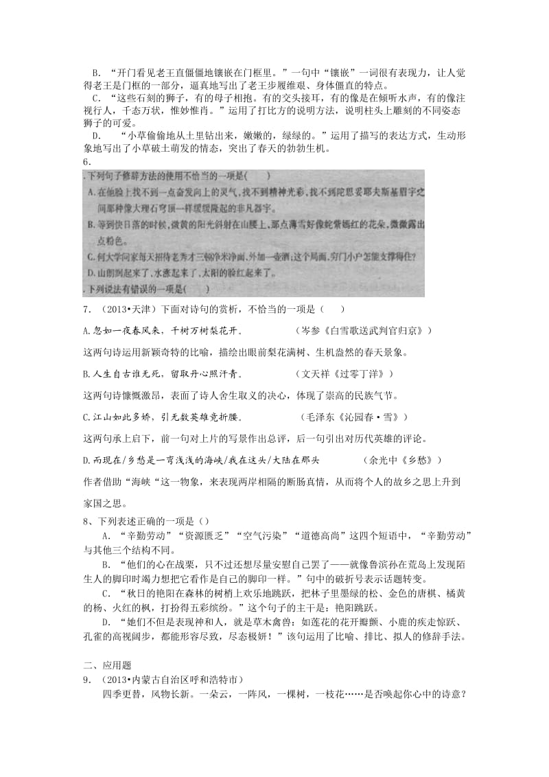 中考语文专题训练：修辞.doc_第2页