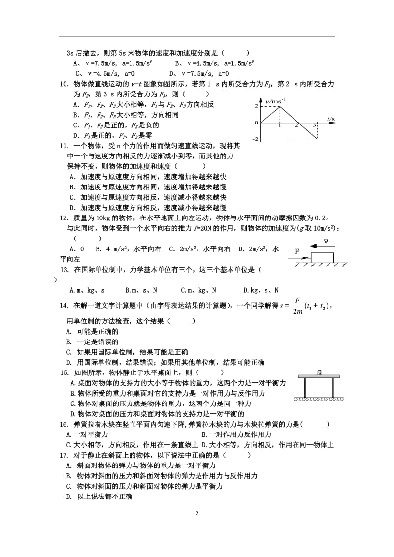 高一物理必修一牛二题型总结应用.doc_第2页