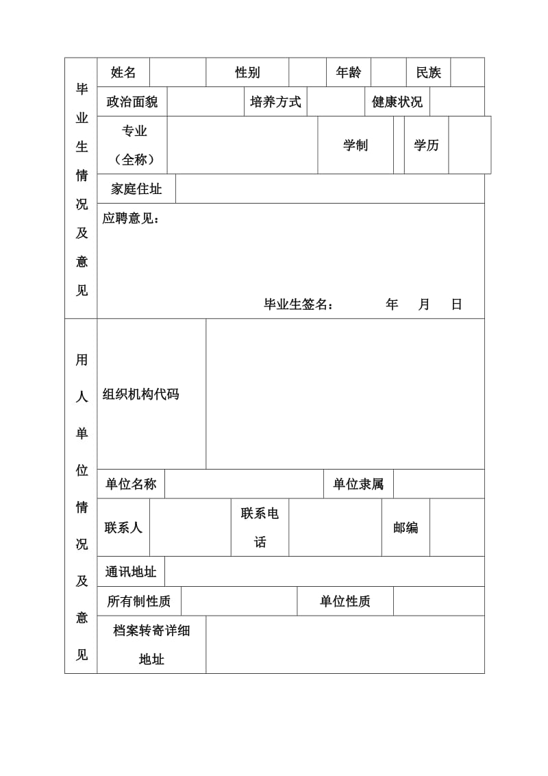 全国普通高等学校毕业生就业协议书.doc_第3页