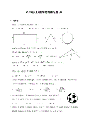 八年级(上)数学竞赛练习题(含答案).doc