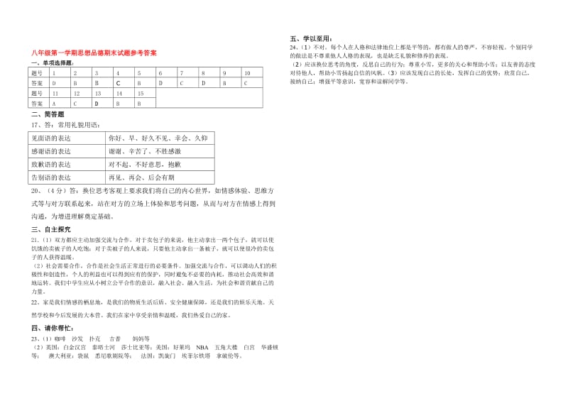 八年级第一学期思想品德期末检测卷.doc_第3页