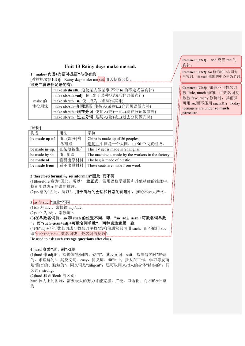 人教版九年级英语Unit13考试重点.doc_第1页