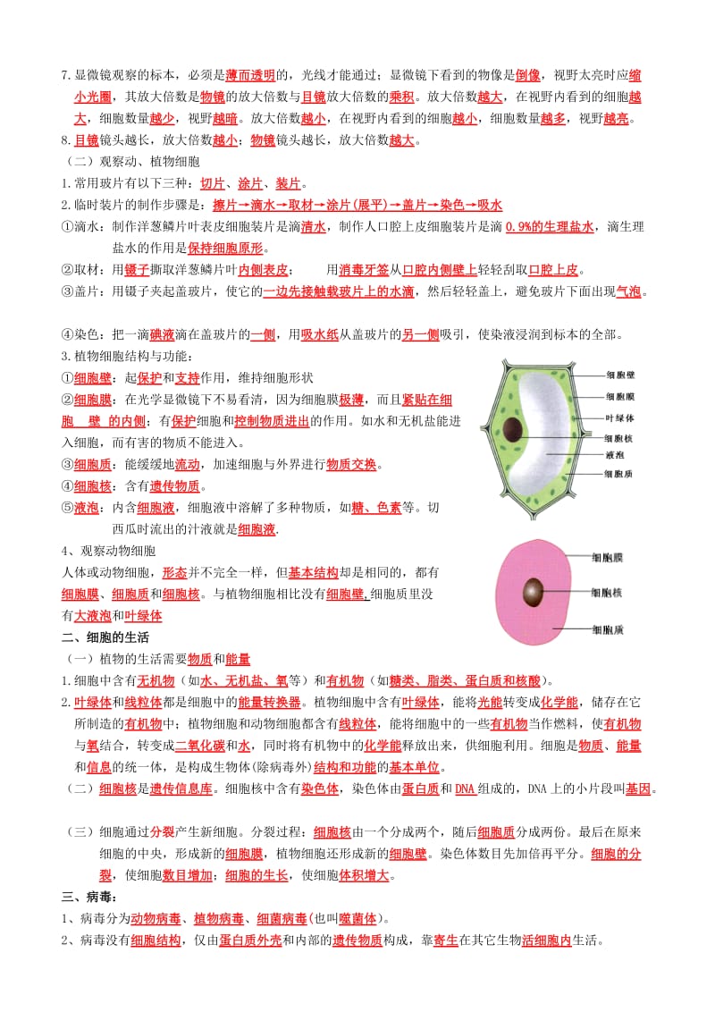 人教版初中生物会考复习精要(正式版).doc_第2页